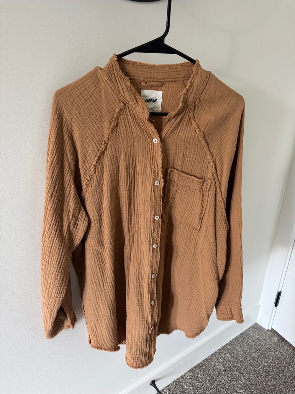 Aerie gauze pool cover up / shirt